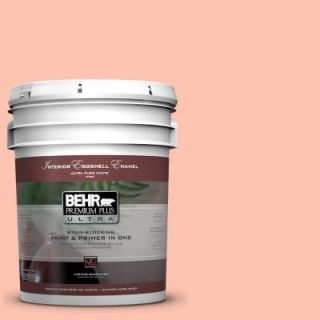 BEHR Premium Plus Ultra 5 gal. #210A 3 Malibu Peach Eggshell Enamel Interior Paint 275005