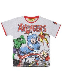 Fabric Flavours Boys Avengers T Shirt Grey
