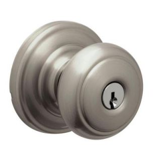 Schlage Andover Satin Nickel Keyed Entry Knob F51 AND 619