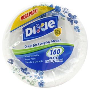 Dixie Plates, 8 1/2 Inch, Mega Pack, 160 plates   Food & Grocery