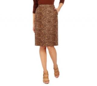 Joan Rivers Safari Chic Slim Skirt —