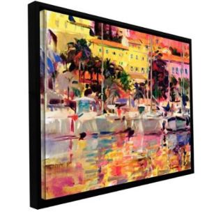 Peter Graham 'Golden Harbour Vista' Floater framed Gallery wrapped Canvas 26x32, image 24.5x30.5