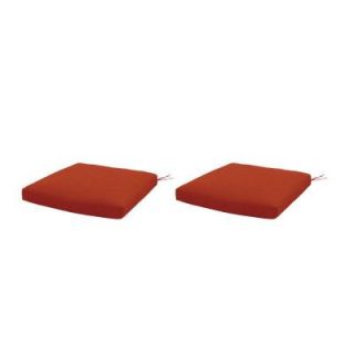 Martha Stewart Living Charlottetown Quarry Red Replacement Outdoor Dining Chair Cushion (2 Pack) 89 55611