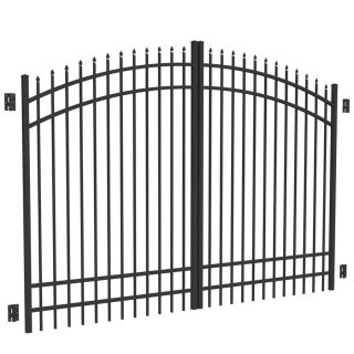 Freedom Black Aluminum Driveway Gate (Common 120 in; Actual 117 in)