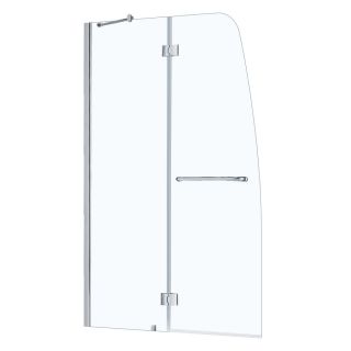 DreamLine 48 in to 48 in Brushed Nickel Framed Hinged Shower Door