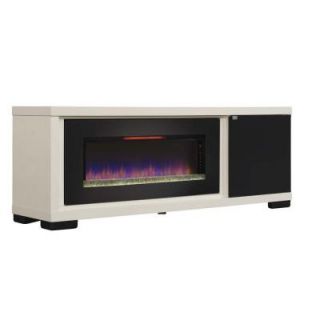 Classic Flame Brickell 70 in. Infrared Media Mantel Electric Fireplace in Antique White 86450 II