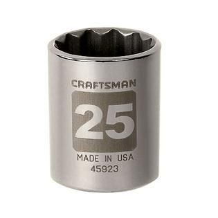 Craftsman Professional Use 25mm Easy To Read Socket, 12 pt. STD, 1/2