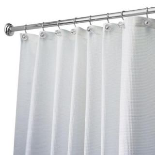 interDesign Carlton Long Shower Curtain in White 22980