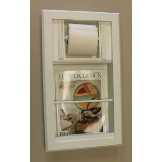 In wall Bevel framed Magazine Rack/ Toilet Paper Holder  