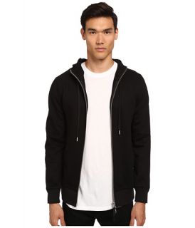 HELMUT LANG Flat Loop Terry Long Sleeve Zip Up Black