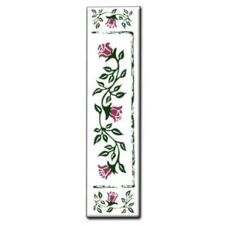 Ceramic Tile 1.5 in. x 6 in. Rose/Green Spacer 70350