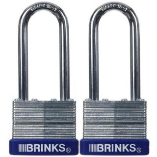 Brinks Home Security 40 MM Laminated Steel Padlock (2 Pack) 172 42201