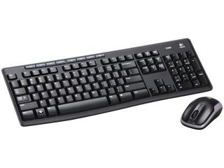 Logitech Wireless Combo MK260 920 002950 Black 8 Hot Keys USB RF Wireless Standard Keyboard and Mouse