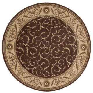 Nourison Rug Boutique Somerset Brown 5 ft. 6 in. Round Area Rug 047885