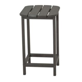 POLYWOOD South Beach 26 in. Slate Grey Patio Counter Side Table SBT26GY