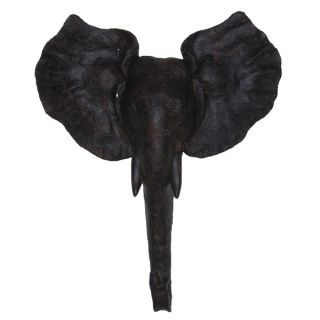 Bronze finish Elephant Head Ceramic Wall Plaque   Shopping