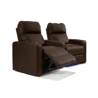 Home Theatre Seating Leather/Match, Curved Row with Power Recline