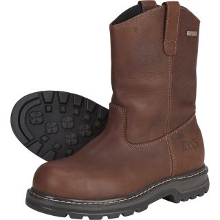 Gravel Gear Waterproof 10in. Steel Toe Wellington Boot — Brown, Size 11 1/2  Wellington Work Boots