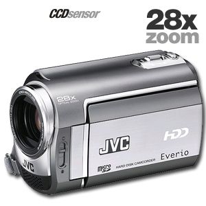 JVC Everio GZ MG230 HDD Digital Camcorder   28x Optical Zoom, 2.7 LCD, microSD, USB, Silver