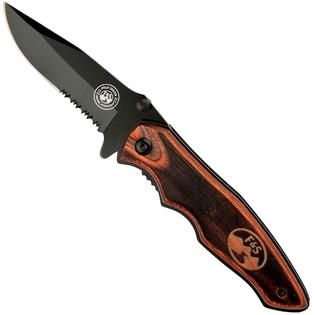 Field & Stream 7.5 Inch Red Wood Handle Folding Knife   Fitness