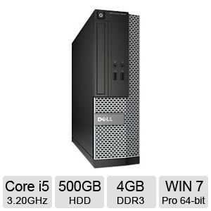 Dell OptiPlex 3020 Desktop PC   Intel Core i5 4570 3.20GHz, 4GB Memory, 500GB HDD, DVDRW, Windows 7 Professional 64 bit   462 3545   462 3545