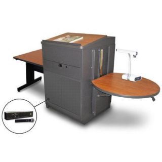 Marvel Office Furniture Vizion Rectangular Table with Media Center and Lectern