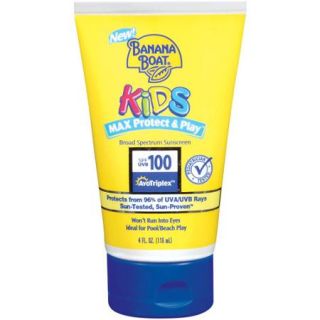 Banana Boat Kids Max Protect & Play Sunscreen Lotion SPF 100, 4 oz