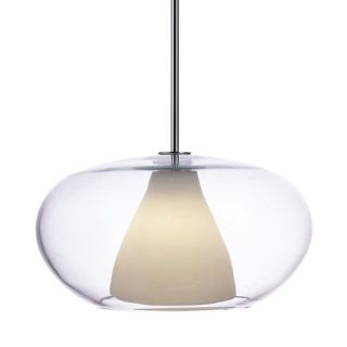 George Kovacs Soft Pendant with Clear/White Frosted Glass