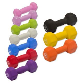 Body Solid Tools Neoprene Dumbell Set 1 10LBS Pairs  (BSTNDS110