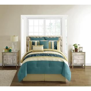 Cannon   Turquoise 8 Piece Bedroom Comforter Set