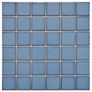 Merola Tile Oceania Quad Cerulean 11 7/8 in. x 11 7/8 in. x 6 mm Porcelain Mosaic Floor and Wall Tile FYFO2SCR