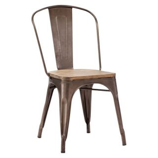 Zuo Elio Dining Chair   Rustic Wood (Set of 2)