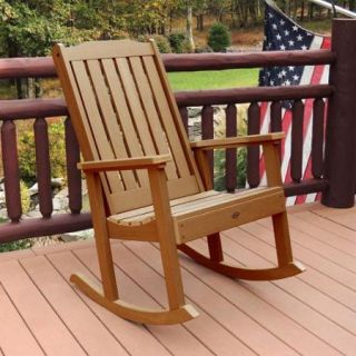 Highwood Marine grade Synthetic Wood Lehigh Rocking Chair Toffee