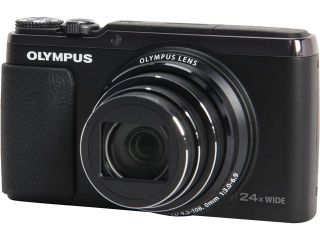 OLYMPUS SH 50 iHS White 16 MP 24X Optical Zoom Wide Angle Digital Camera HDTV Output