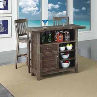Home Styles Barnside Bar and Two Stools   Home   Furniture   Bar