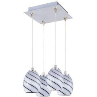 ET2 Swirl 4 Light RapidJack Pendant and Canopy E94737 108SN