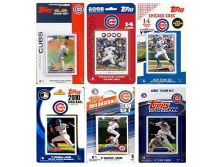 C & I Collectables CUBS612TS MLB Chicago Cubs 6 Different Licensed Trading Card Team Sets