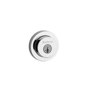 Kwikset 159 Series Round Contemporary Double Cylinder Polished Chrome Deadbolt Featuring SmartKey 159 RDT 26 SMT RCAL RCS