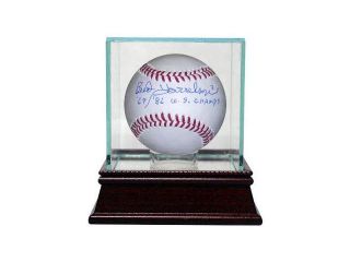 Bud Harrelson signed Official Major League Baseball '69/'86 W.S. Champs w/ Glass Case (New York Mets)