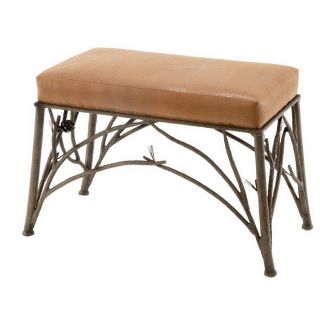 Stone County Ironworks Pine Natural Black Indoor Accent Bench