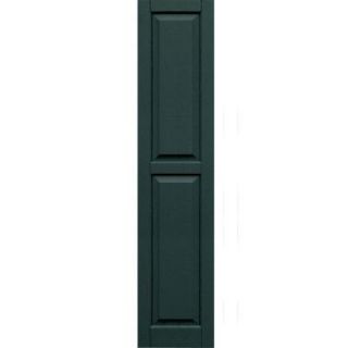 Winworks Wood Composite 15 in. x 69 in. Raised Panel Shutters Pair #638 Evergreen 51569638