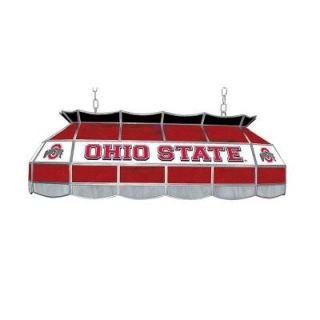 Trademark Global The Ohio State 3 Light 40 in. Stained Glass Tiffany Light LRG4000WH OSU