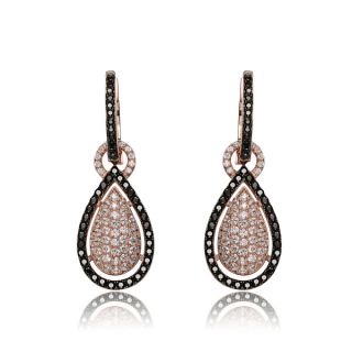 Collette Z Rose gold Sterling Silver Black and White Cubic Zirconia