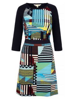 Yumi Contrast Stripe Knitted Dress