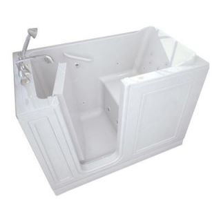 American Standard Acrylic Standard Series 51 in. x 30 in. Walk In Whirlpool Tub with Quick Drain in White 3051.114.WLW