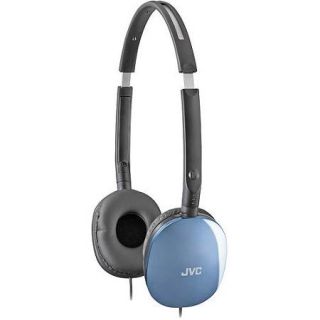 JVC FLATS Lightweight Folding Headphones, Blue