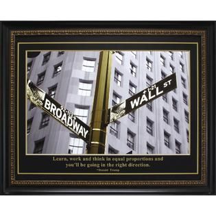 Trump INSPIRED BY TRUMP Street Signs Framed Poster Wall Art 24 X 20