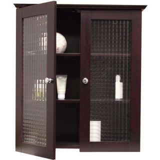 Windham Wall Cabinet with Two Glass Doors by Elegant Home Fashions
