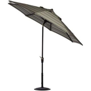 Home Decorators Collection 6 ft. Auto Tilt Patio Umbrella in Brannon Whisper Sunbrella with Black Frame 1548730380