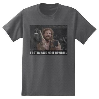 Mens SNL More Cowbell T Shirt Charcoal
